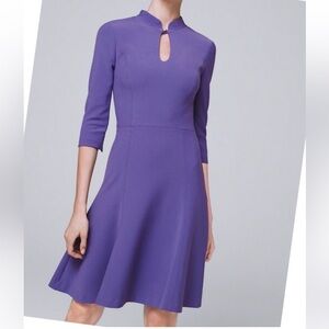 White House Black Market Purple Dress Sz 6
